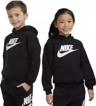 Флисовый пуловер Nike Little Kids Sportswear Club, черный