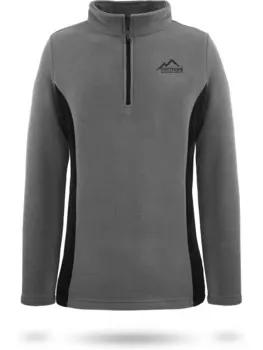 Флисовый пуловер Normani Outdoor Sports Damen Fleece Kiruna, цвет grau/schwarz