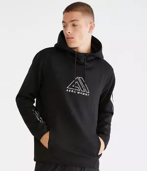 Флисовый пуловер с капюшоном Aero MVMNT Tech Aeropostale, черный