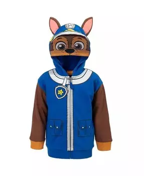Флисовый пуловер с капюшоном на молнии для мальчиков Rubble Chase Skye Paw Patrol, синий
