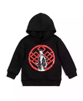 Флисовый пуловер с капюшоном Shang-Chi Loki для мальчиков «Вечные» Shang-Chi and the Legend of the Ten Rings Marvel, черный