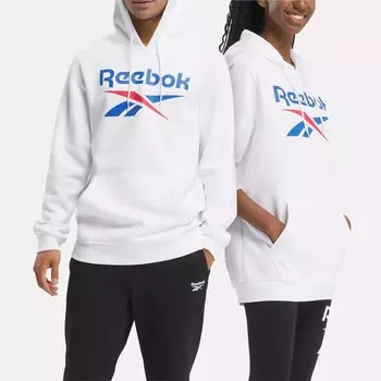 Флисовый пуловер с логотипом Identity Reebok, белый
