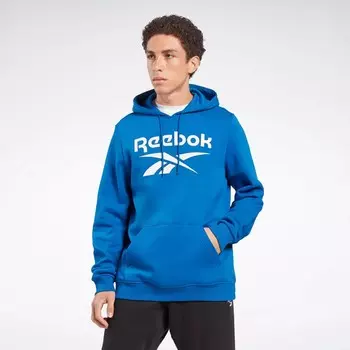 Флисовый пуловер с логотипом Identity Reebok, темно-синий
