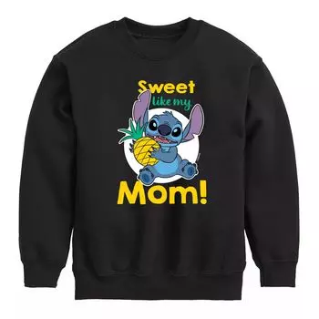 Флисовый пуловер с рисунком Sweet Mom для мальчиков 8–20 лет Disney's Lilo & Stitch Disney, черный