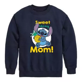 Флисовый пуловер с рисунком Sweet Mom для мальчиков 8–20 лет Disney's Lilo & Stitch Disney, синий