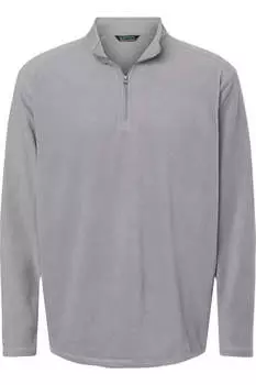 Флисовый свитер Augusta Sportswear Eco Revive Micro-Lite с застежкой-молнией на четверть оборота, цвет athletic grey