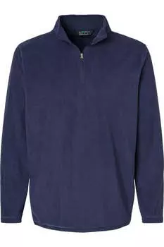 Флисовый свитер Augusta Sportswear Eco Revive Micro-Lite с застежкой-молнией на четверть оборота, темно-синий