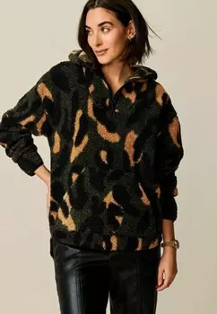 Флисовый свитер BORG QUARTER Next, цвет khaki green animal