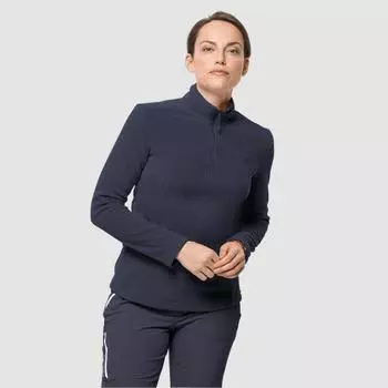 Флисовый свитер Gecko женский JACK WOLFSKIN, серый / темно-серый / темно-серый