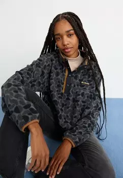 Флисовый свитер HELVETIA™ II PRINTED CROPPED HALF SNAP Columbia, черный