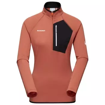 Флисовый свитер Mammut Women's Aenergy Light Midlayer Half Zip Pull, цвет Brick/Black