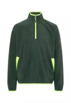 Флисовый свитер с воротником и молнией CHIEMSEE, цвет Green Gables