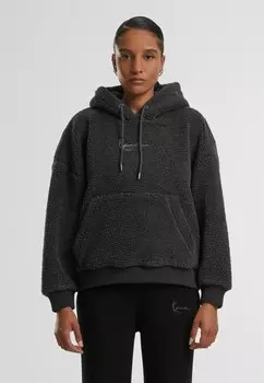 Флисовый свитер SIGNATURE TEDDY Karl Kani, антрацит