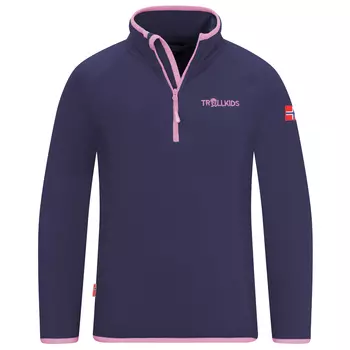 Флисовый свитер Trollkids Kid's Nordland Half Zip, цвет Violet Blue/Wild Rose