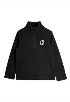 Флисовый свитер ZIP UNISEX Mini Rodini, черный