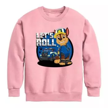 Флисовый свитшот Chase с рисунком Paw Patrol "Let's Roll" для мальчиков 8–20 лет Licensed Character, розовый