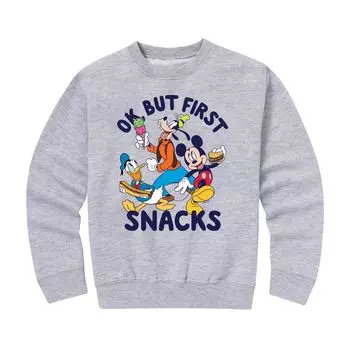 Флисовый свитшот Disney's Boys 8-20 But First Snacks Licensed Character