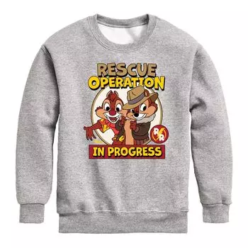 Флисовый свитшот для мальчиков 8–20 лет Disney Chip N Dale Rescue Operation Licensed Character, серый