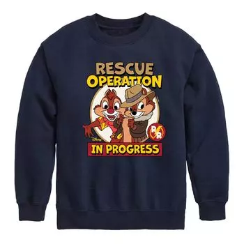 Флисовый свитшот для мальчиков 8–20 лет Disney Chip N Dale Rescue Operation Licensed Character, синий