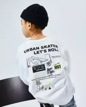 Флисовый свитшот для мальчиков name it, белый