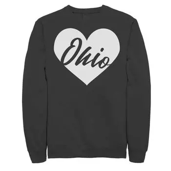 Флисовый свитшот Ohio Heart, темно-серый