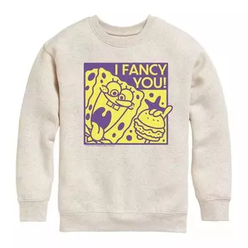 Флисовый свитшот «Губка Боб I Fancy You» для мальчиков 8–20 лет Licensed Character
