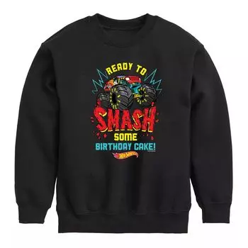 Флисовый свитшот Hot Wheels Birthday Cake для мальчиков 8–20 лет Licensed Character, черный