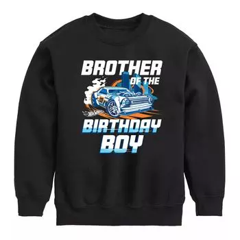 Флисовый свитшот Hot Wheels Brother для дня рождения для мальчиков 8–20 лет Licensed Character, черный