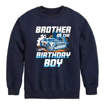 Флисовый свитшот Hot Wheels Brother для дня рождения для мальчиков 8–20 лет Licensed Character, синий