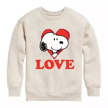Флисовый свитшот Peanuts Love Snoopy Heart для мальчиков 8–20 лет Licensed Character