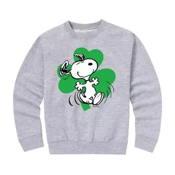 Флисовый свитшот Peanuts Snoopy Shamrock для мальчиков 8–20 лет Licensed Character