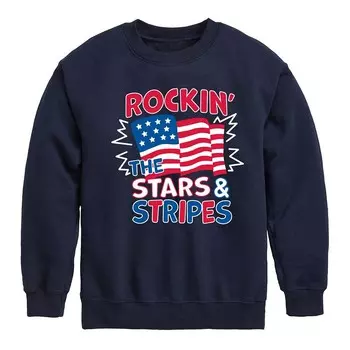 Флисовый свитшот Rockin' The Stars & Stripes для мальчиков 8–20 лет Licensed Character, темно-синий