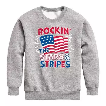 Флисовый свитшот Rockin' The Stars & Stripes для мальчиков 8–20 лет Licensed Character, цвет Heather Gray