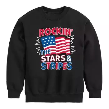 Флисовый свитшот Rockin' The Stars & Stripes для мальчиков 8–20 лет Licensed Character, черный