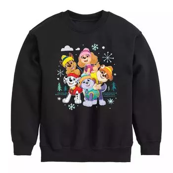 Флисовый свитшот с графическим рисунком для мальчиков 8–20 лет Nickelodeon Paw Patrol Holiday Group Licensed Character