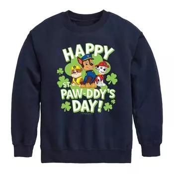 Флисовый свитшот с графическим рисунком для мальчиков 8–20 лет Paw Patrol St. Pawddys Day Licensed Character, синий