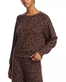 Флисовый свитшот с леопардовым принтом Vintage Havana, мультиколор