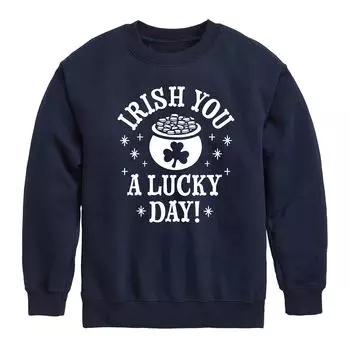 Флисовый свитшот с рисунком Irish You A Lucky Day для мальчиков 8–20 лет Licensed Character