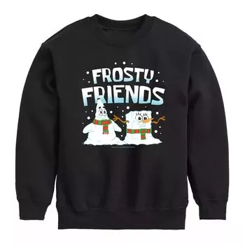 Флисовый свитшот с рисунком Nickelodeon SpongeBob SquarePants для мальчиков 8–20 лет Frosty Friends Licensed Character, черный
