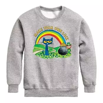 Флисовый свитшот с рисунком Pete The Cat Leprec'haun для мальчиков 8–20 лет Licensed Character