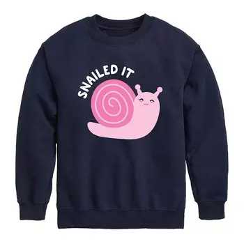 Флисовый свитшот Snailed It для девочек 7–16 лет Licensed Character, темно-синий