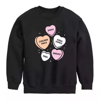 Флисовый свитшот Valentine Candy Hearts для мальчиков 8–20 лет Licensed Character