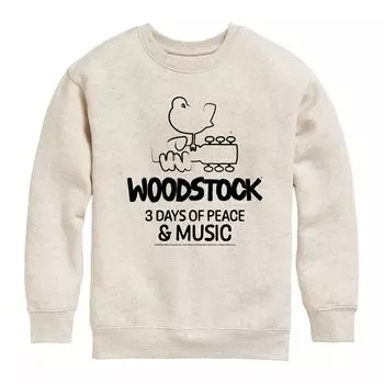 Флисовый свитшот Woodstock 3 Days of Peace для мальчиков 8–20 лет Licensed Character