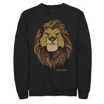 Флисовый топ Simba для взрослых с геометрическим узором Lion King для юниоров Licensed Character, черный