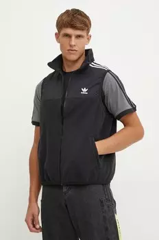 Флисовый жилет без рукавов adidas Originals, черный