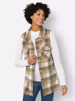Флисовый жилет Casual Looks, бежевый
