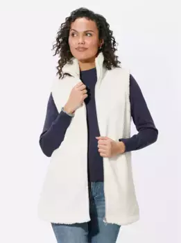 Флисовый жилет Casual Looks, цвет Ecru