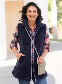 Флисовый жилет Casual Looks, цвет морской волны