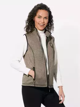Флисовый жилет Casual Looks, цвет Sesam-Schwarz-Gemustert