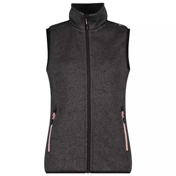 Флисовый жилет Cmp Women's Vest Jacquard Knitted, цвет Nero/Rose